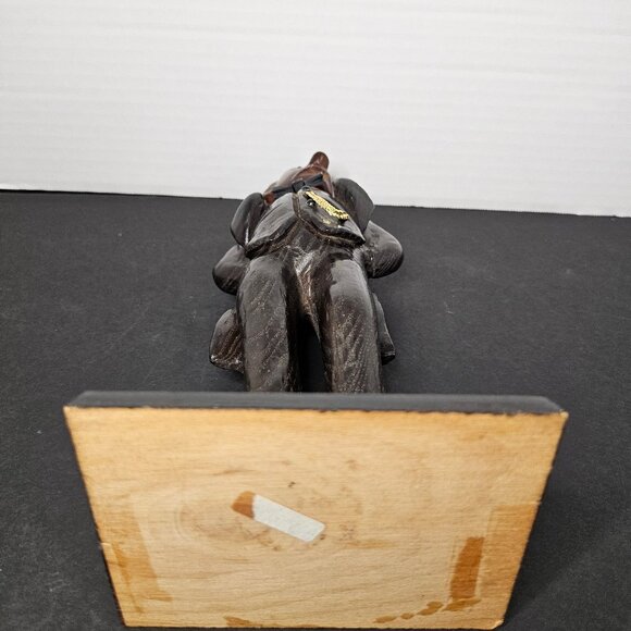 Rare Romer Mid-Century Hand Carved Wood Statue of Unnamed Man - Picture 9 of 9